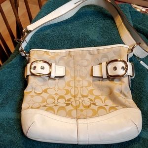 Off white Coach Purse Bag